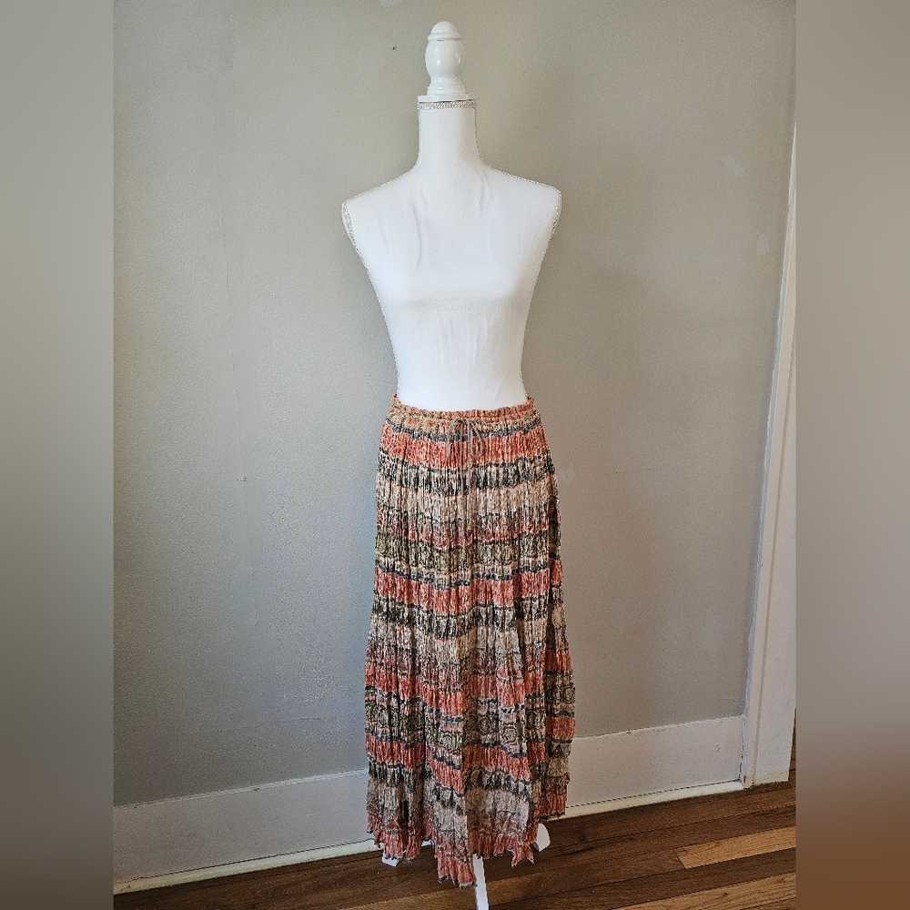 Revue Earthy Tones Flowy Maxi Skirt